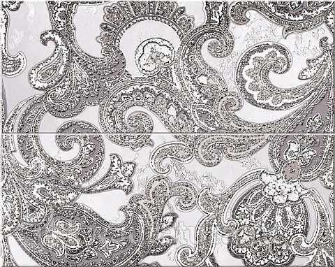 Панно для настенной плитки Azori Sfumato Grey Paisley 50,5*40,2 см 583242001