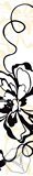 Бордюр для настенной плитки Нефрит-Керамика Монро черный 40*7,5 см 76-00-04-050