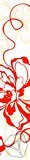Бордюр для настенной плитки Нефрит-Керамика Монро красный 40*7,5 см 76-00-45-050