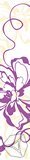 Бордюр для настенной плитки Нефрит-Керамика Монро фиолетовый 40*7,5 см 76-00-55-050