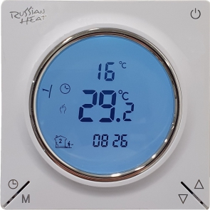 Терморегулятор Russian Heat AC829H, белый с двумя датчиками: температуры воздуха и пола