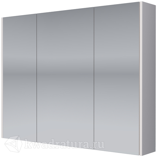 Зеркало-шкаф Dreja PRIME 90, 3 дверцы, 6 стеклянных полок, белый 99.9306