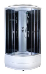 Душевая кабина AQUAPULSE 4001D grey black 80*80 см