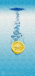 Стеновая панель ПВХ DISCOVERY Голубая мозаика Лимон