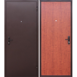 Дверь входная металлическая Прораб 4,5 см Медь антик - Рустикальный дуб