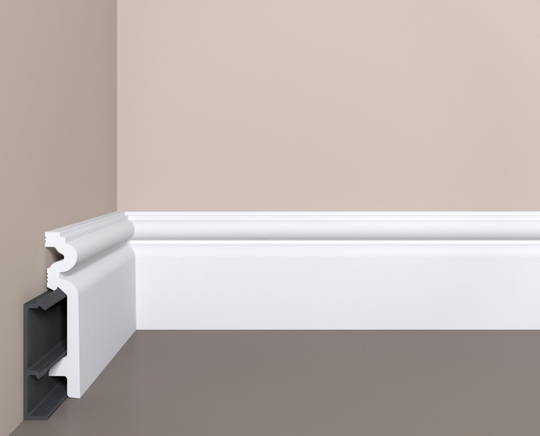 Плинтус BelloDeco П14 90-19 с монтажной планкой