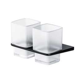 Двойной стеклянный стакан AM.PM Inspire V2.0 с настенным держателем, черный, A50A343422