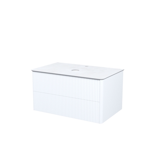 Тумба подвесная Iddis Aiger 80 см белая со столешницей AIG80W0i95K