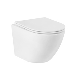 Унитаз подвесной BelBagno Sfera-r BB046CHR безободковый, крышка BB070SC с микролифтом