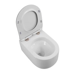 Унитаз подвесной BelBagno Soft BB084CH-TOR безободковый, крышка BB2111SC с микролифтом