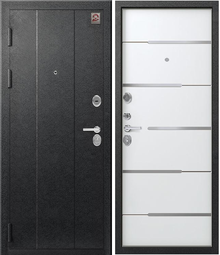 Дверь входная металлическая Центурион С-108 Серый муар - Софт Белый