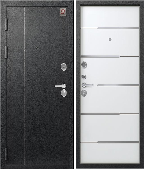 Дверь входная металлическая Центурион С-108 Серый муар - Белый