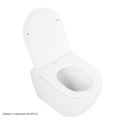 Унитаз подвесной безободковый Cezares STYLUS-TOR CZR-6601-TH-TOR+CZR-870-SC