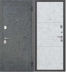 Дверь входная металлическая Феррони Феникс Царга Бетон графит - Бетон снежный