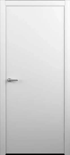 Межкомнатная дверь ALBERO Эмаль Геометрия 1 белая с магнитной защелкой