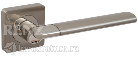 Дверная ручка Renz Марчелло KB DH 57-02 SN/NP никель матовый/никель белый