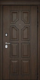 Дверь входная металлическая Дверной Континент Милан Тёмный орех - Альберо браш