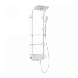 Душевая стойка AQUAME с термостатом AQM8003W белая матовая