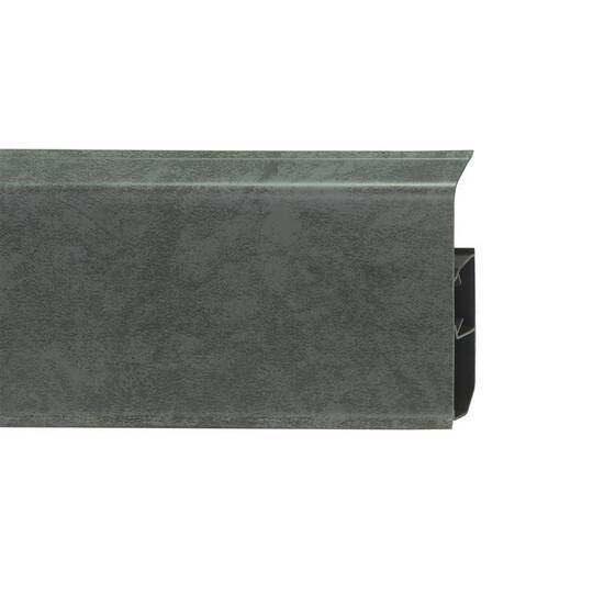 Плинтус Royce 80 мм (2200x80x20) пластиковый 340 Мрамор Темный