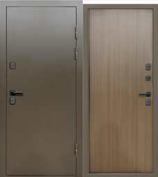 Дверь входная металлическая Е-Трейд 11 см Термо Муар Коричневый - Грецкий Орех