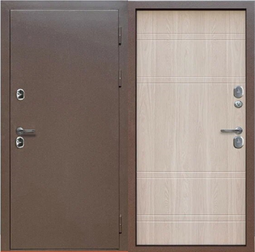 Дверь входная металлическая Феррони 11 см Протерма Букле Шоколад - Астана Эш Уайт