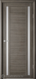 Межкомнатная дверь ALBERO Мегаполис Рига Серый кедр, стекло мателюкс