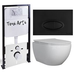 Система инсталляции TONI ARTI TA-01 + Baglio с сиденьем с микролифтом, с клавишей Freto TA-0054 TA-01+TA-BO4936+TA-0054