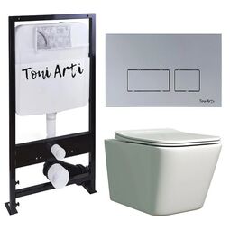 Система инсталляции TONI ARTI TA-01 + Noche с сиденьем с микролифтом, с клавишей Noche TA-0040 TA-01+TA-NE5335+TA-0040
