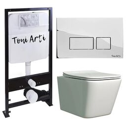 Система инсталляции TONI ARTI TA-01 + Noche с сиденьем с микролифтом, с клавишей Noche TA-0041 TA-01+TA-NE5335+TA-0041