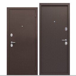 Дверь входная металлическая Тайга 7 Металл - Металл Темный Медный антик