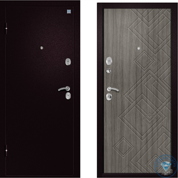 Дверь входная металлическая Алмаз Турмалин Шёлк бордо - Палисандр тёмный
