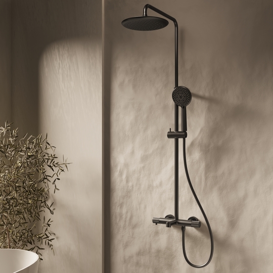 Душевая стойка Vincea Desire термостатическая VSFS-1D1TMB черный