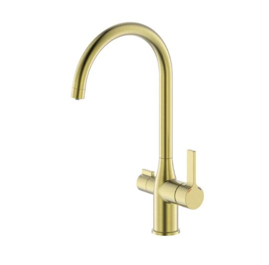 Смеситель для кухни Iddis Pure с каналом для фильтрованной воды, матовое золото, PURMGFJi05